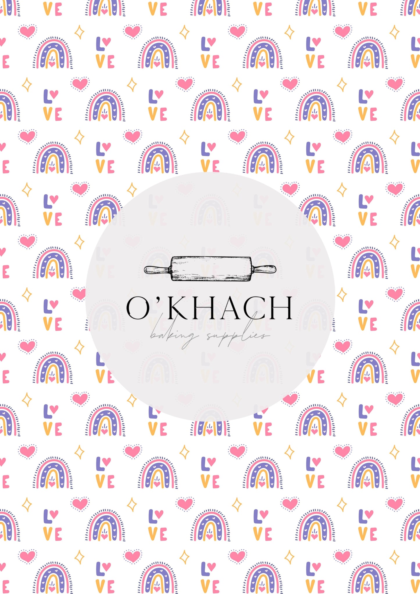 Love Details Pattern No.202 - Edible Image - Premium Edible Image from O'Khach Baking Supplies - Just $16.99! Shop now at O'Khach Baking Supplies