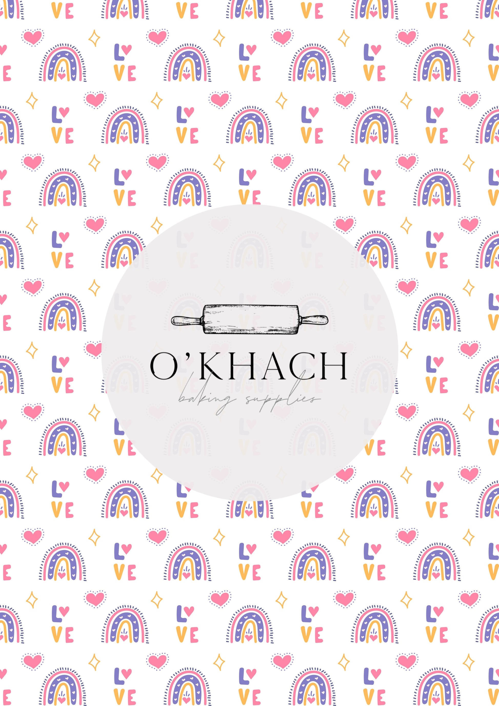 Love Details Pattern No.202 - Edible Image - Premium Edible Image from O'Khach Baking Supplies - Just $16.99! Shop now at O'Khach Baking Supplies