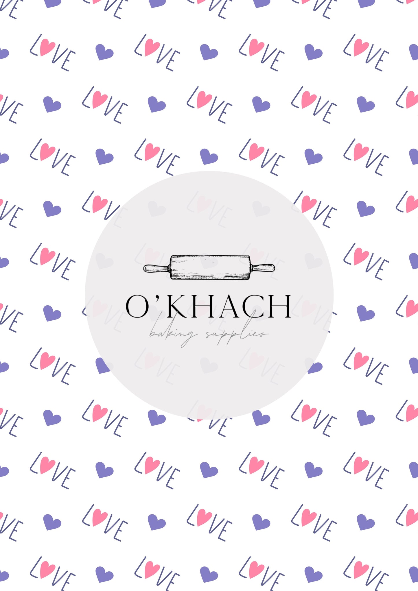 Love Details Pattern No.203 - Edible Image - Premium Edible Image from O'Khach Baking Supplies - Just $16.99! Shop now at O'Khach Baking Supplies