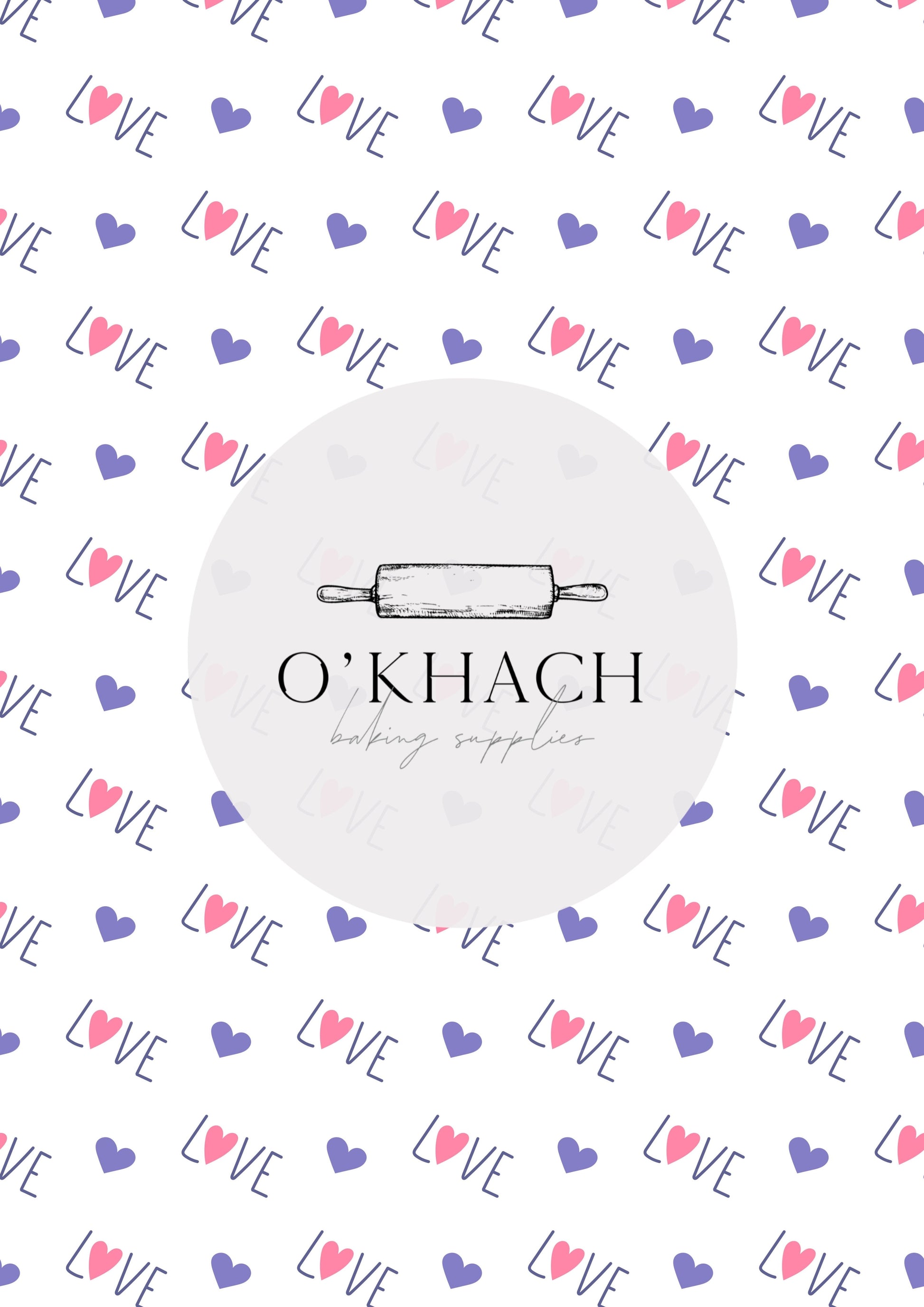 Love Details Pattern No.203 - Edible Image - Premium Edible Image from O'Khach Baking Supplies - Just $16.99! Shop now at O'Khach Baking Supplies