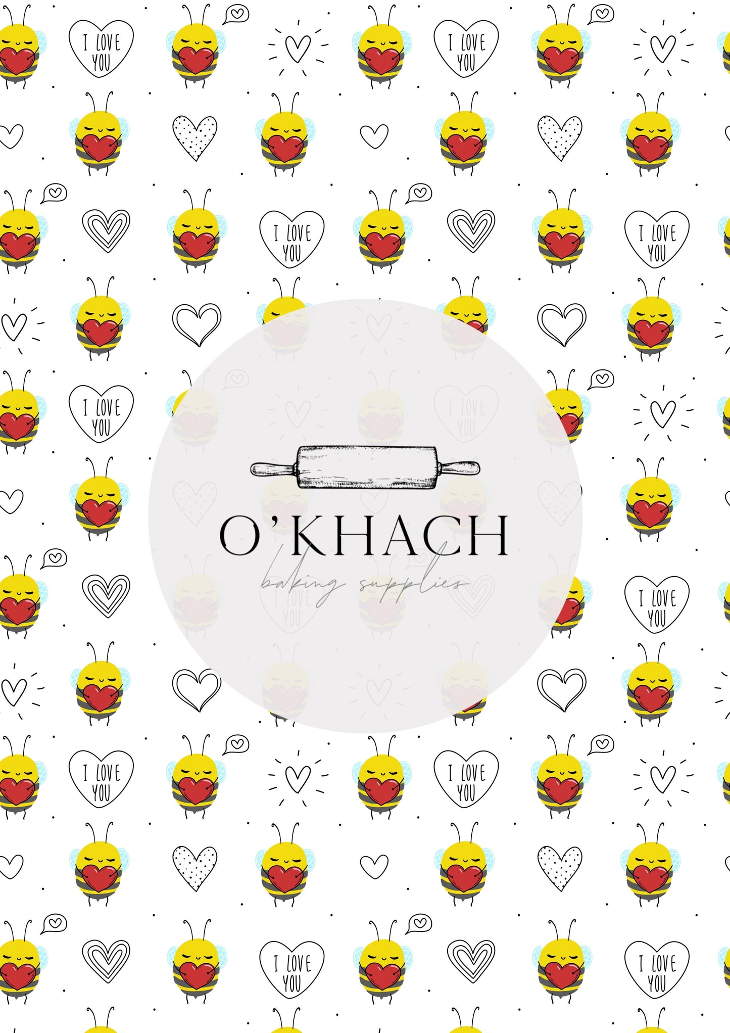 Love Details Pattern No.204 - Edible Image - Premium Edible Image from O'Khach Baking Supplies - Just $16.99! Shop now at O'Khach Baking Supplies