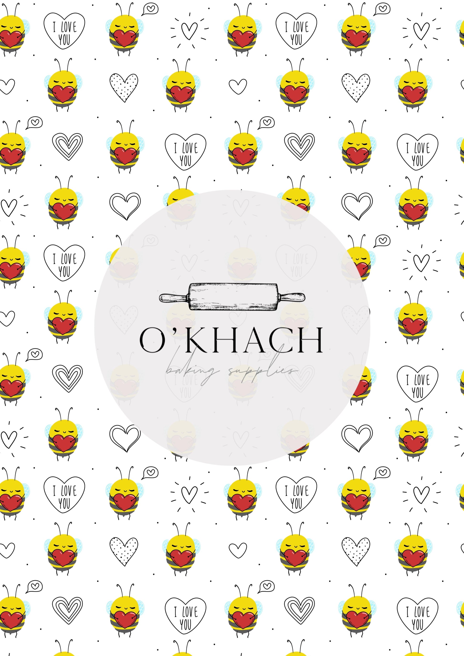 Love Details Pattern No.204 - Edible Image - Premium Edible Image from O'Khach Baking Supplies - Just $16.99! Shop now at O'Khach Baking Supplies