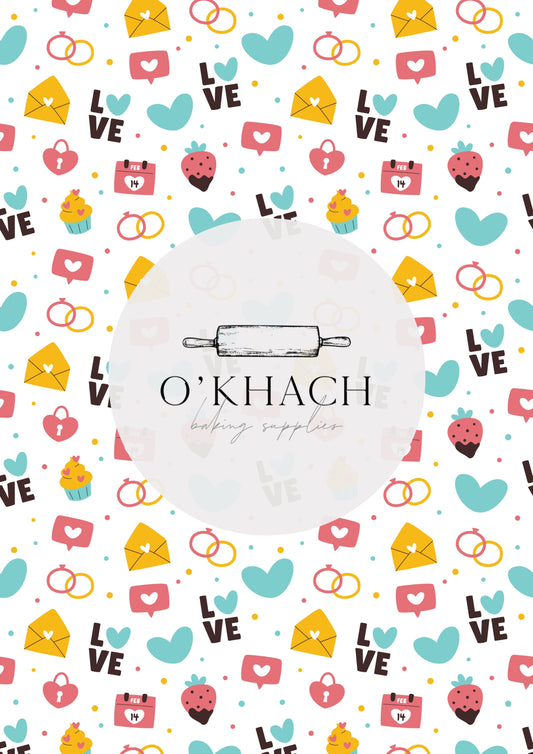 Love Details Pattern No.5 - Edible Image - Premium Edible Image from O'Khach Baking Supplies - Just $16.99! Shop now at O'Khach Baking Supplies