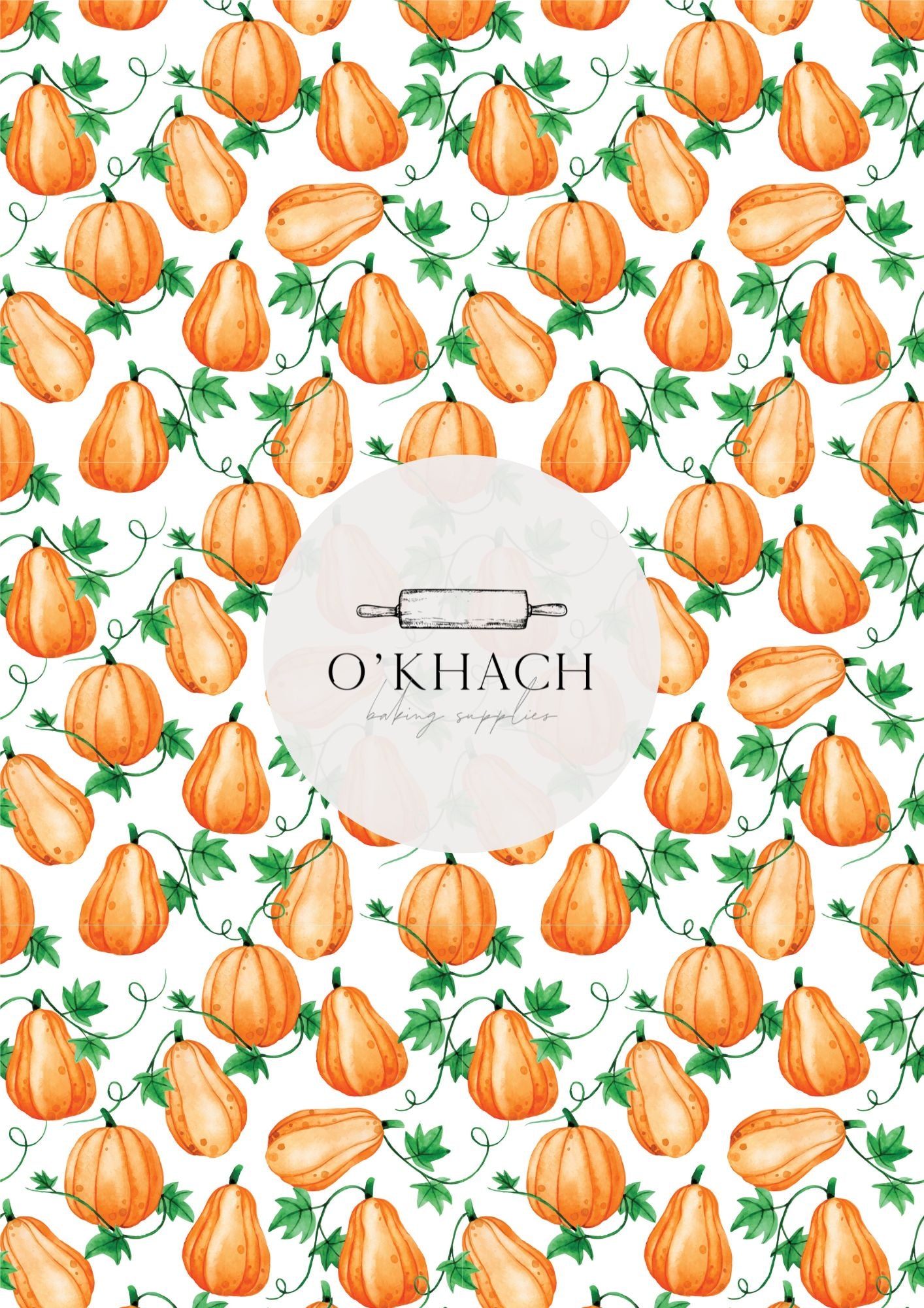 Petite Pumpkins Pattern - Edible Image - Premium Edible Image from O'Khach Baking Supplies - Just $16.99! Shop now at O'Khach Baking Supplies