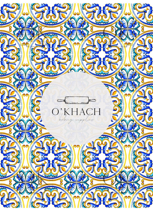 Positano & Lemon Details Pattern No.10 - Edible Image - Premium Edible Image from O'Khach Baking Supplies - Just $16.99! Shop now at O'Khach Baking Supplies