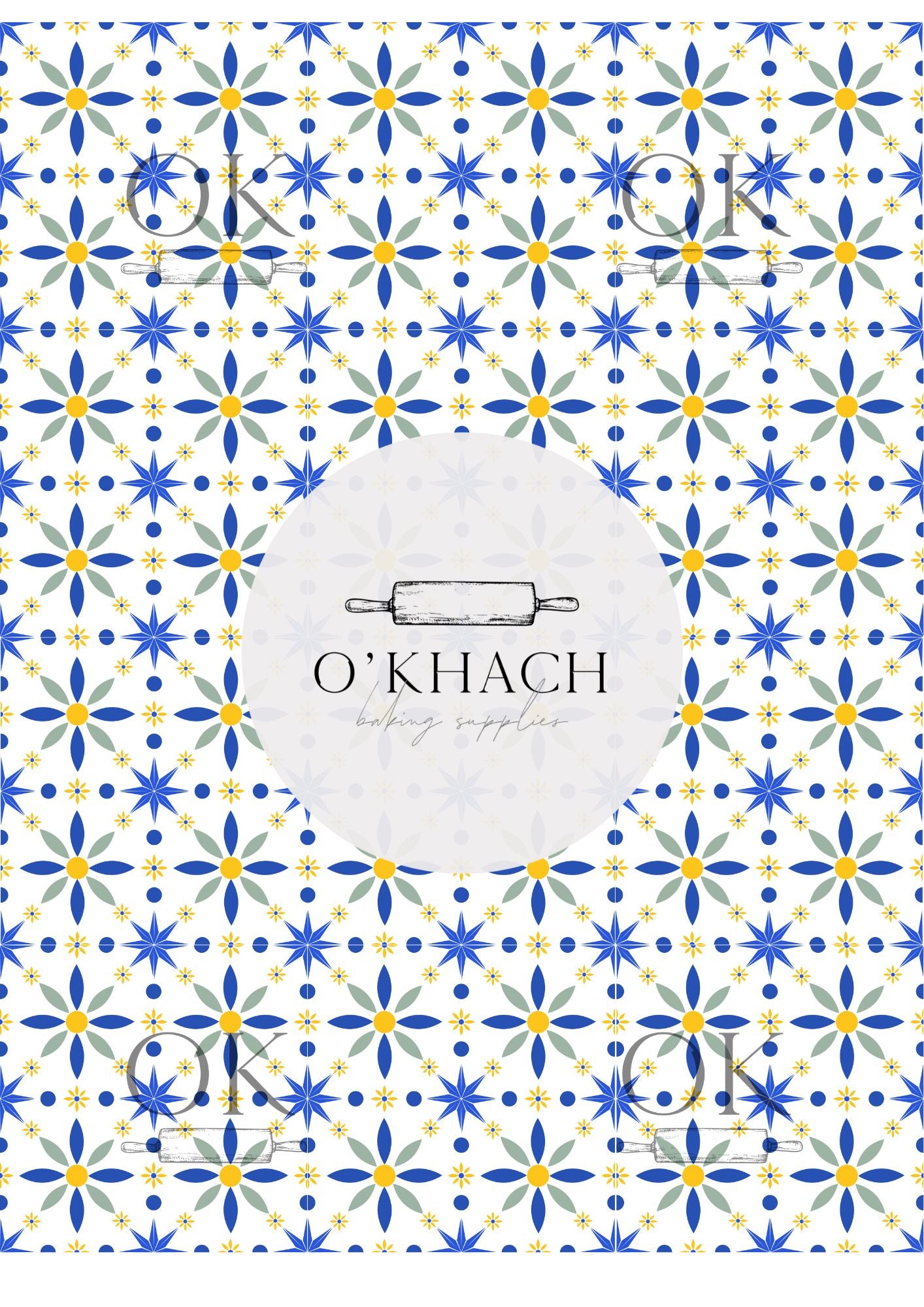 Positano & Lemon Details Pattern No.3 - Edible Image - Premium Edible Image from O'Khach Baking Supplies - Just $16.99! Shop now at O'Khach Baking Supplies