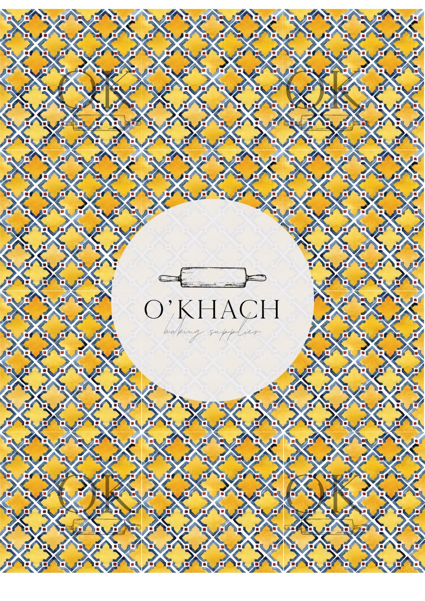 Positano & Lemon Details Pattern No.4 - Edible Image - Premium Edible Image from O'Khach Baking Supplies - Just $16.99! Shop now at O'Khach Baking Supplies