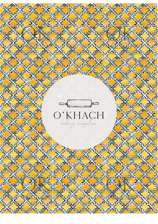 Positano & Lemon Details Pattern No.4 - Edible Image - Premium Edible Image from O'Khach Baking Supplies - Just $16.99! Shop now at O'Khach Baking Supplies