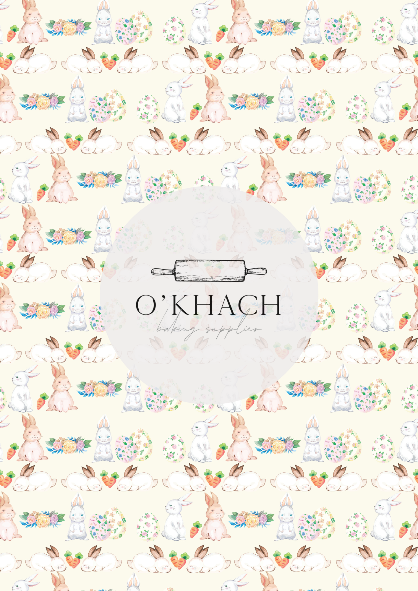 The Easter Hunt Pattern No.15 - Edible Image - Premium Edible Image from O'Khach Baking Supplies - Just $16.99! Shop now at O'Khach Baking Supplies