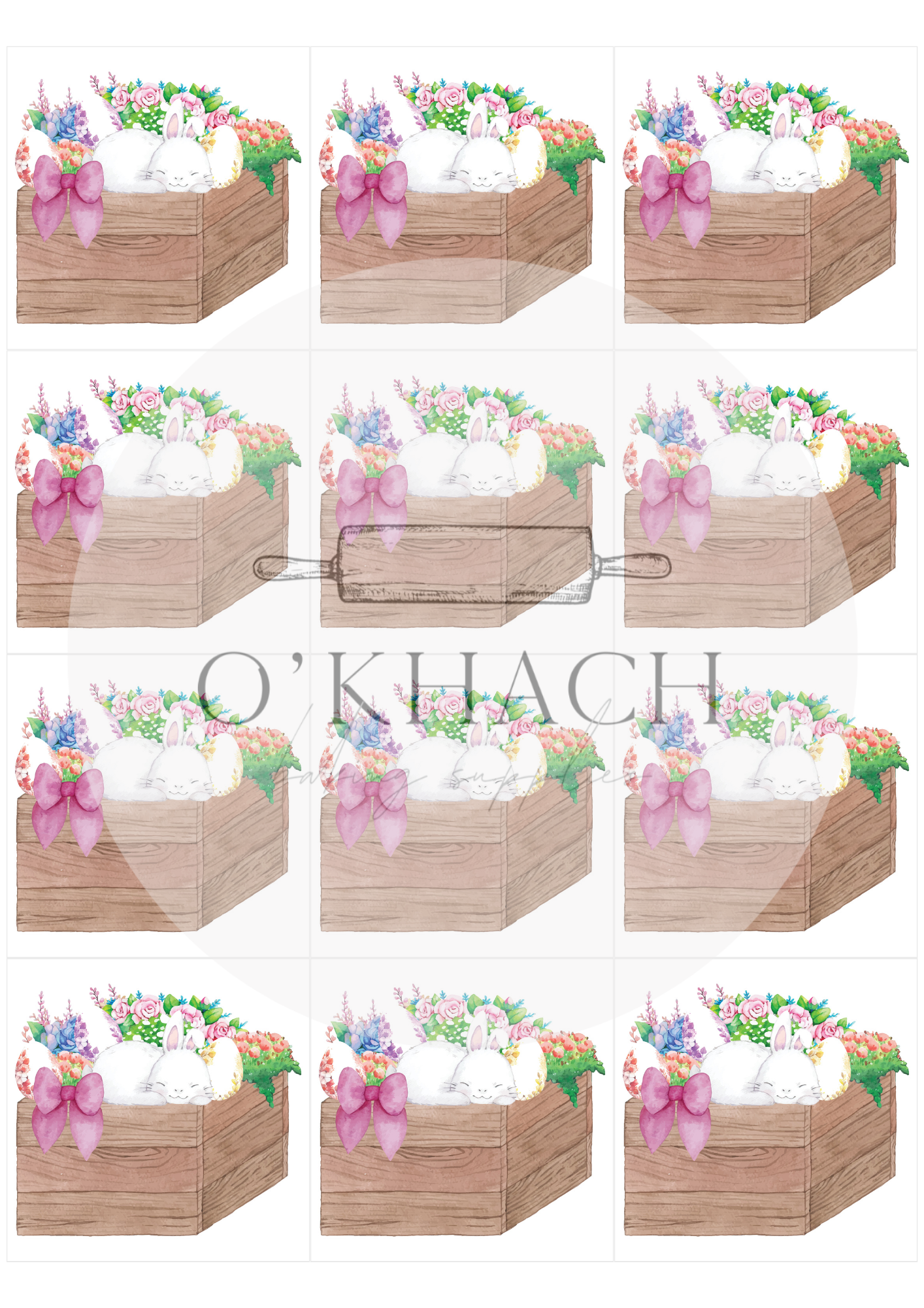 The Easter Hunt Squares No.10 - Edible Image - Premium Edible Image from O'Khach Baking Supplies - Just $16.99! Shop now at O'Khach Baking Supplies