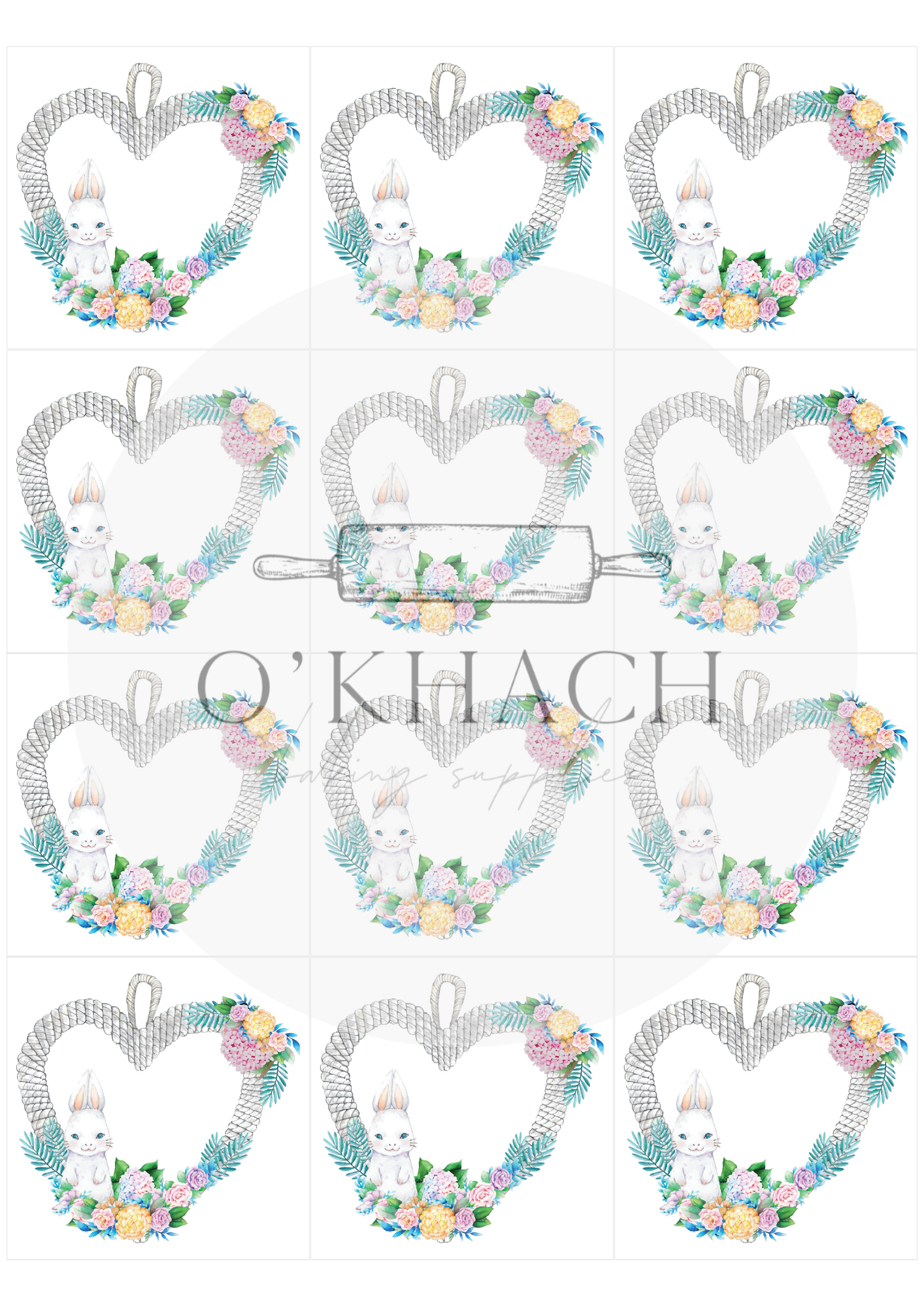 The Easter Hunt Squares No.19 - Edible Image - Premium Edible Image from O'Khach Baking Supplies - Just $16.99! Shop now at O'Khach Baking Supplies