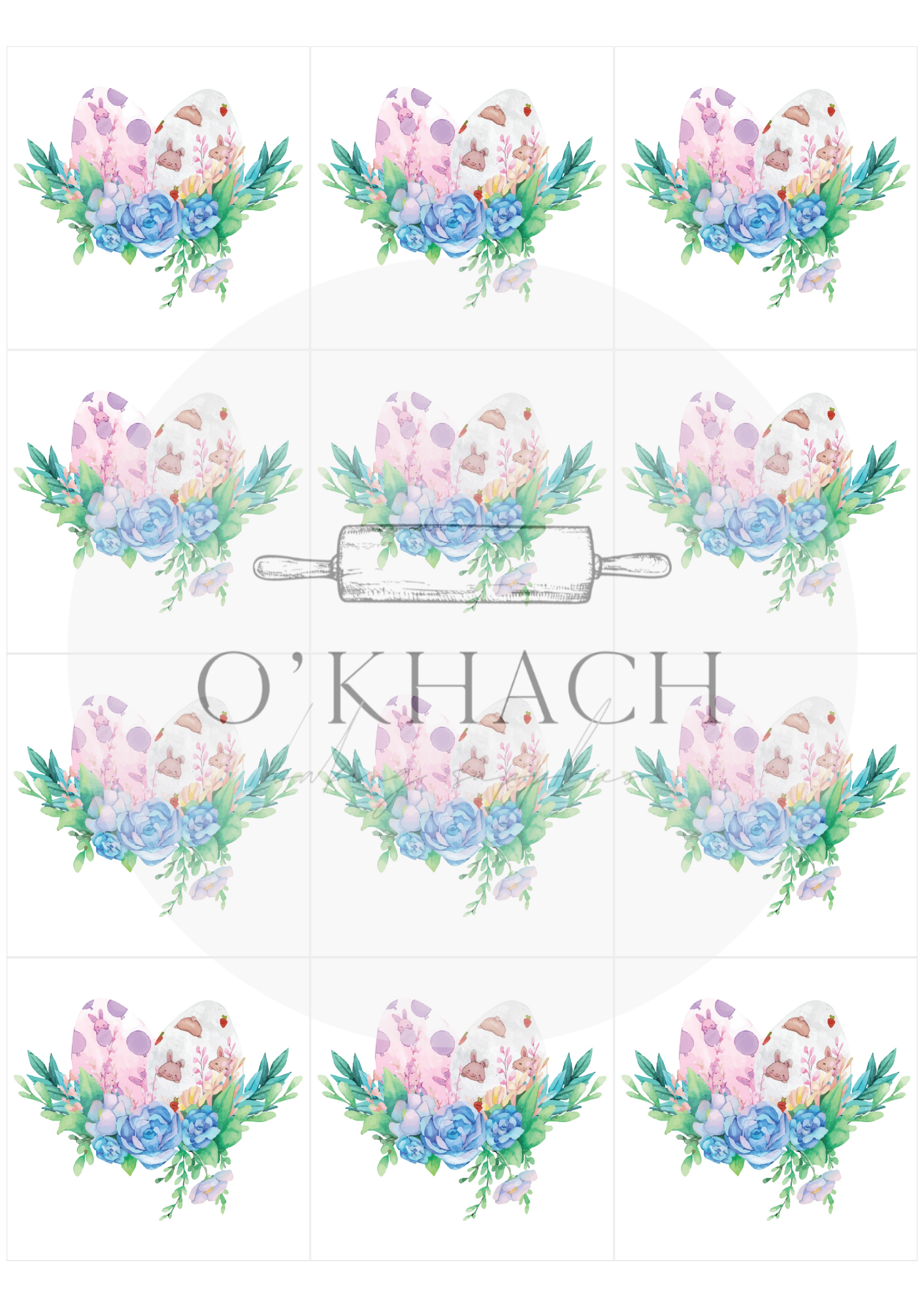 The Easter Hunt Squares No.2 - Edible Image - Premium Edible Image from O'Khach Baking Supplies - Just $16.99! Shop now at O'Khach Baking Supplies