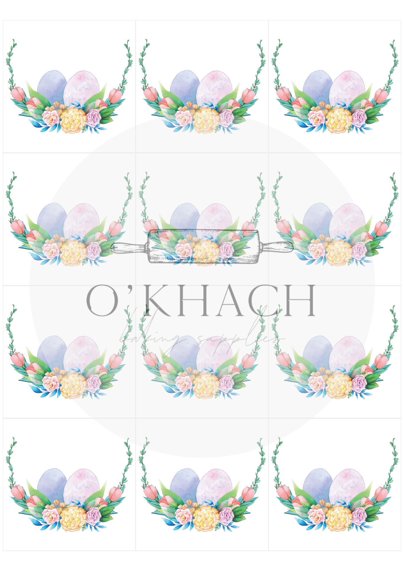 The Easter Hunt Squares No.24 - Edible Image - Premium Edible Image from O'Khach Baking Supplies - Just $16.99! Shop now at O'Khach Baking Supplies