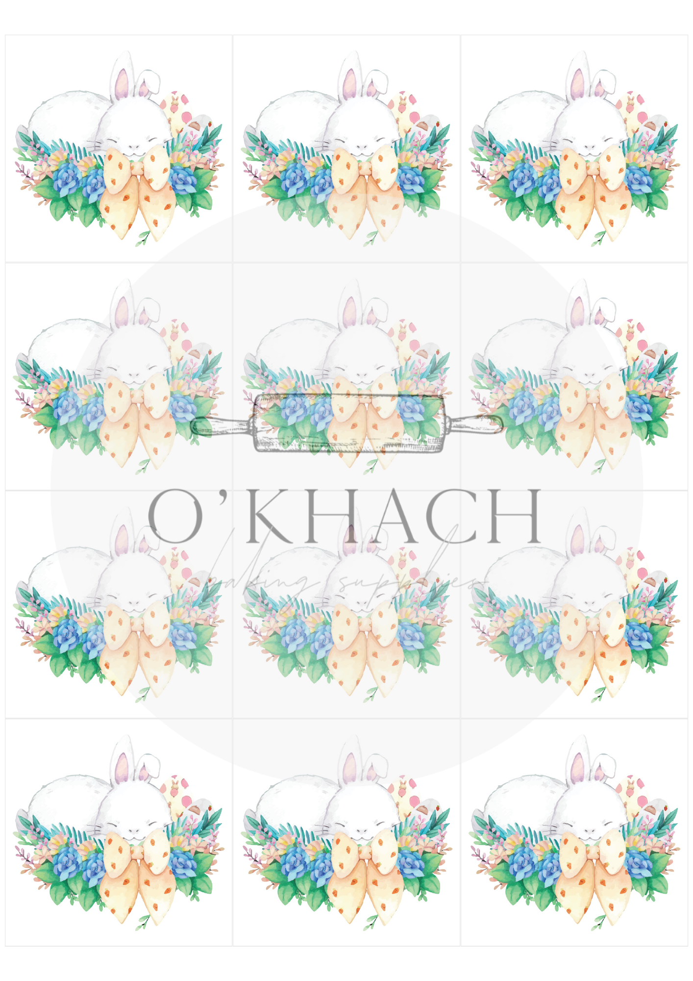 The Easter Hunt Squares No.5 - Edible Image - Premium Edible Image from O'Khach Baking Supplies - Just $16.99! Shop now at O'Khach Baking Supplies