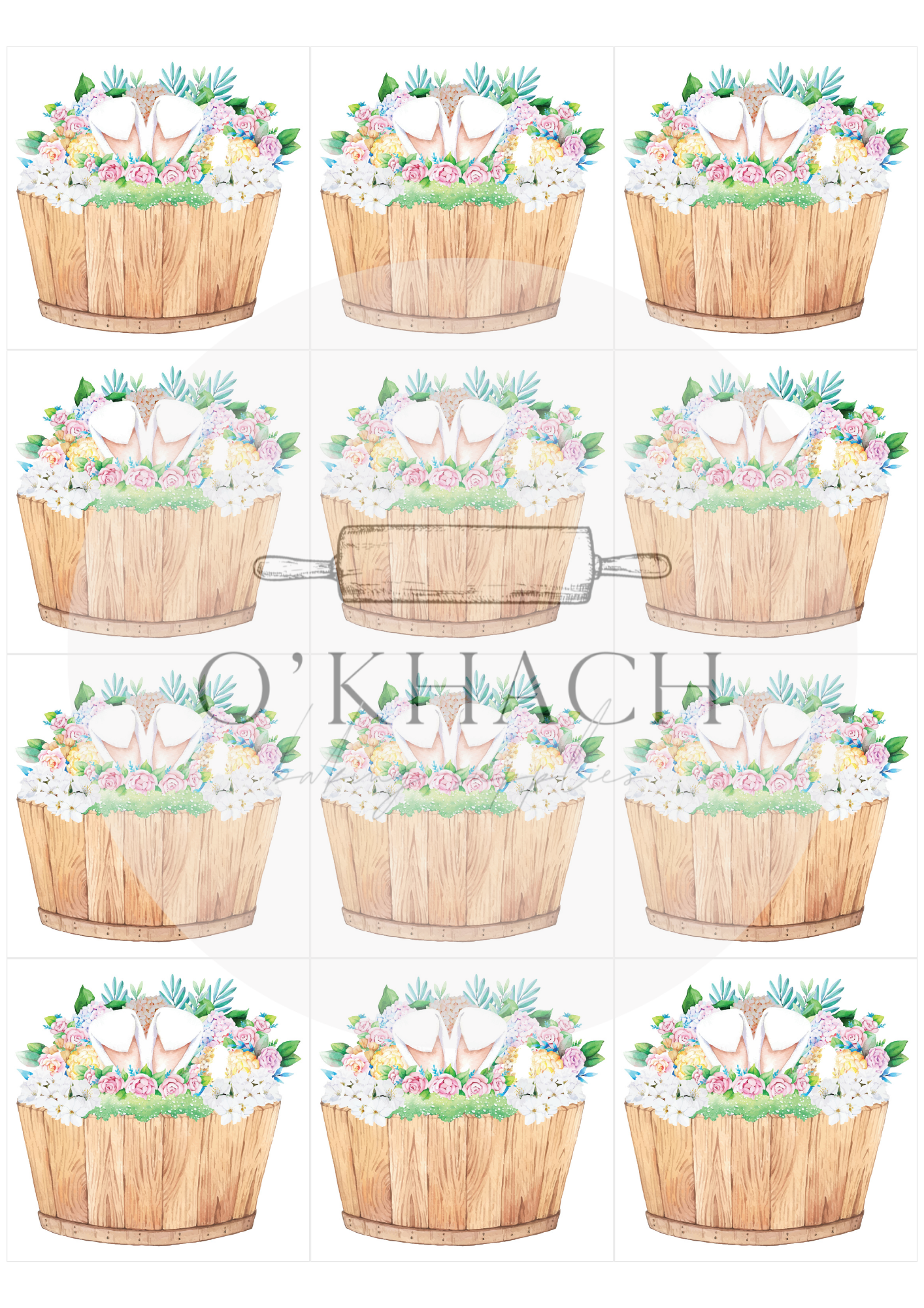 The Easter Hunt Squares No.7 - Edible Image - Premium Edible Image from O'Khach Baking Supplies - Just $16.99! Shop now at O'Khach Baking Supplies