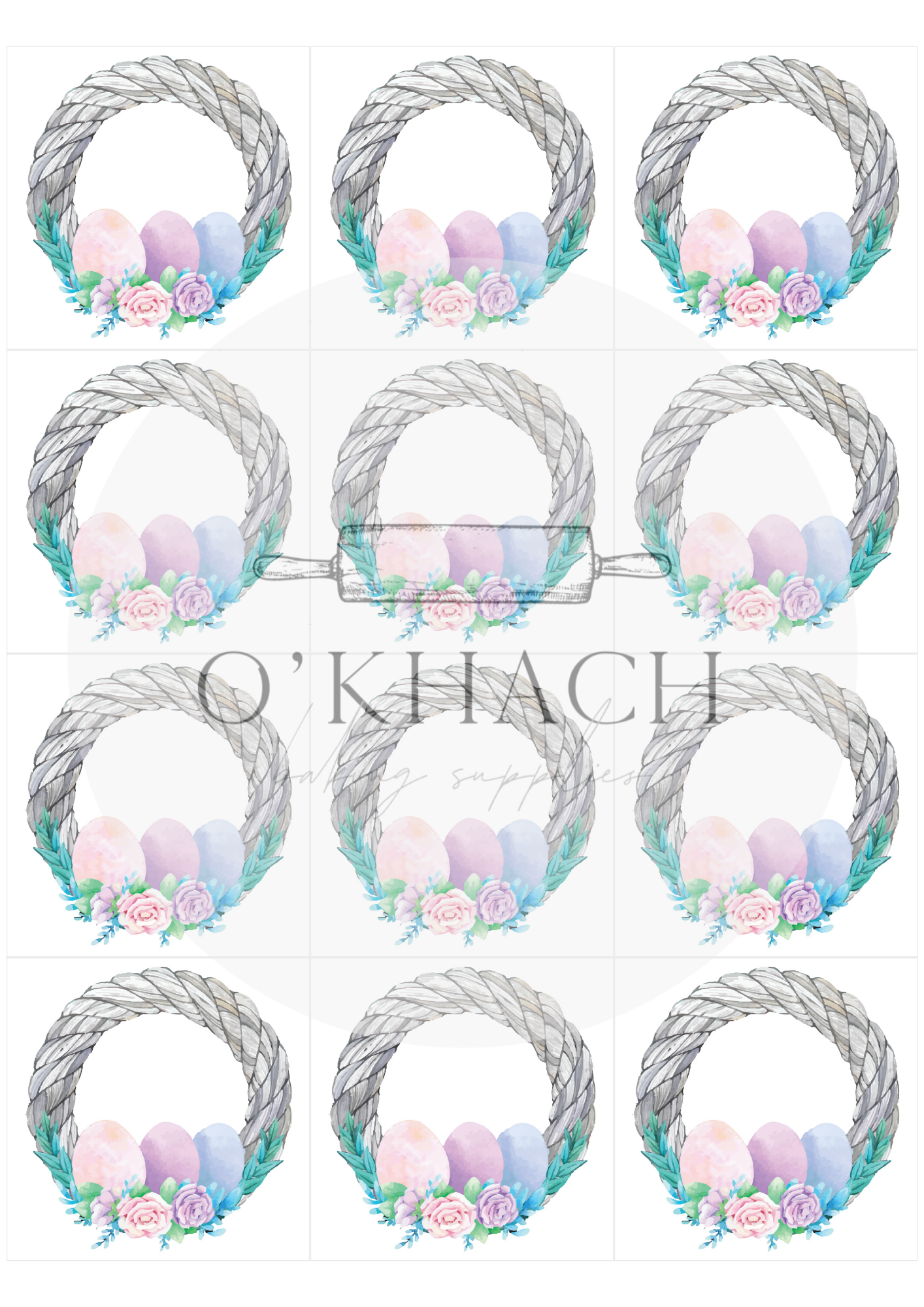 The Easter Hunt Squares No.9 - Edible Image - Premium Edible Image from O'Khach Baking Supplies - Just $16.99! Shop now at O'Khach Baking Supplies