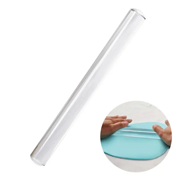 Acrylic Rolling Pin 32.5cm x 3cm – Ideal for Fondant & Baking Projects