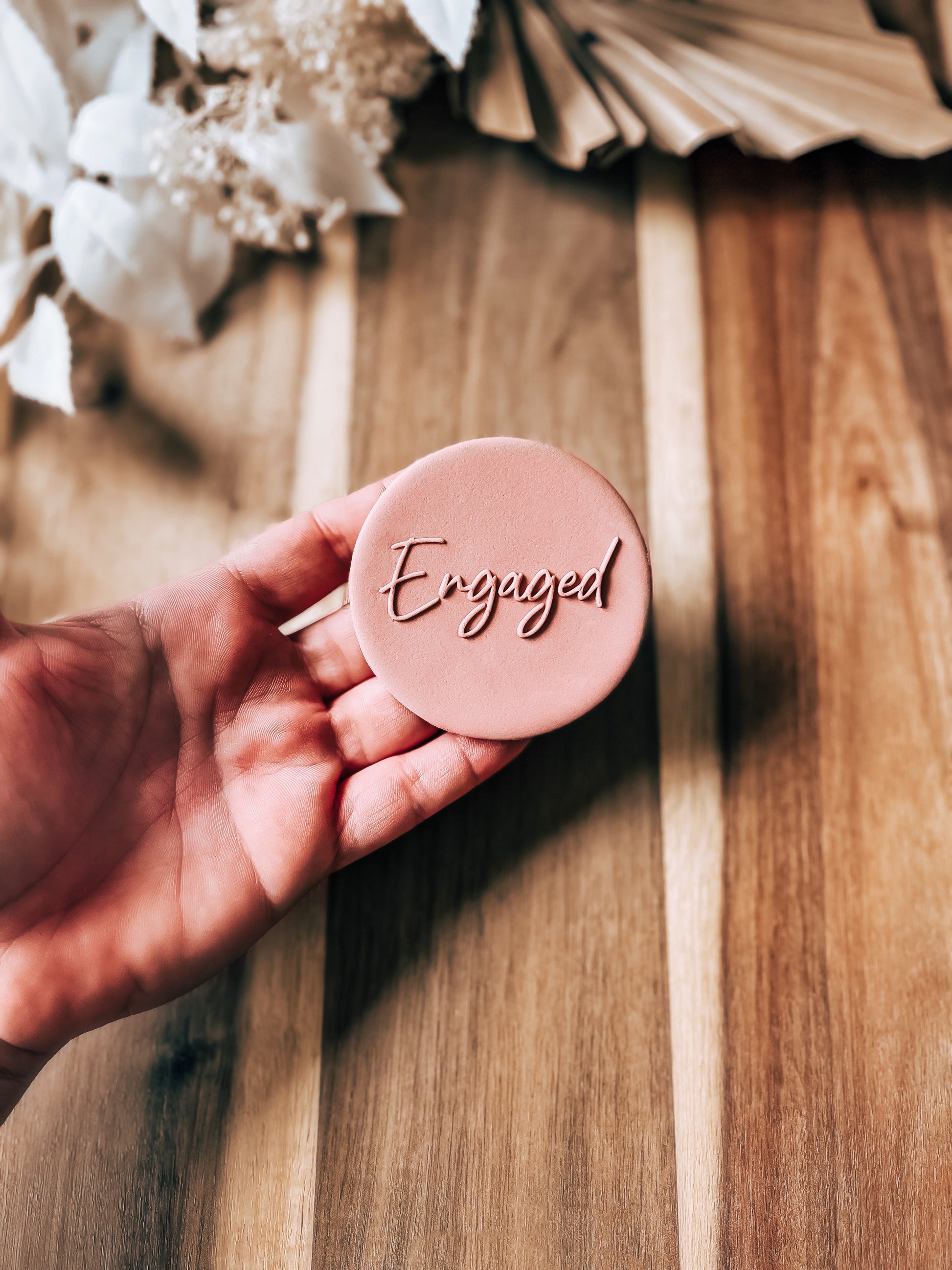 Engaged 'UP' Cookie Stamp - Premium Stamp from O'Khach Baking Supplies - Just $19.99! Shop now at O'Khach Baking Supplies