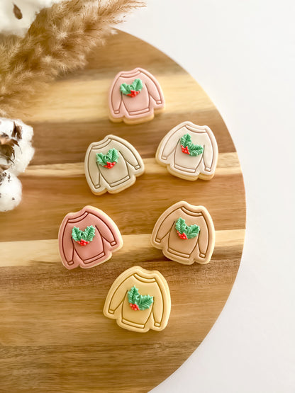 Mini Sweater - Cookie Stamp & Cutter - Fondant & Sugar Cookies