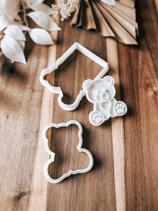 Bear Plaque - Cookie Cutter (For Bear) - Ideal for Fondant & Sugar Cookies