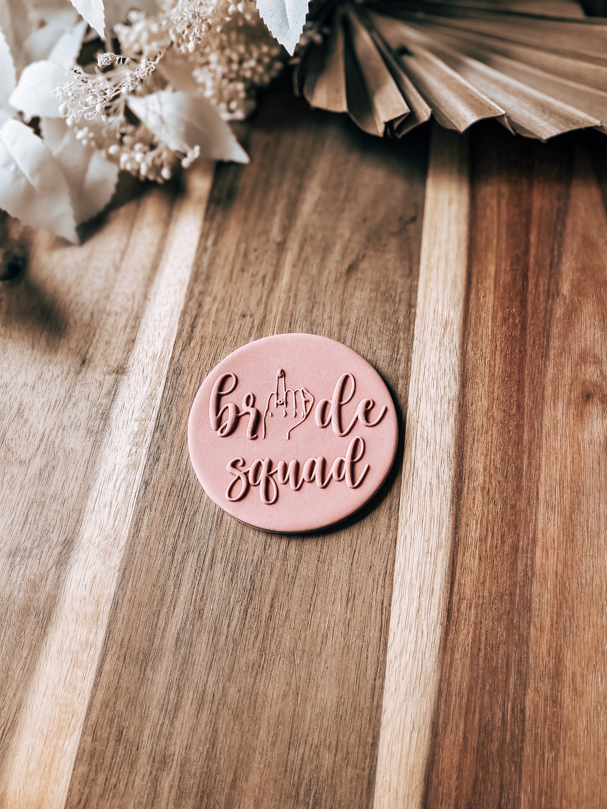 Bride Squad 'UP' Cookie Stamp - Premium Stamp from O'Khach Baking Supplies - Just $19.99! Shop now at O'Khach Baking Supplies