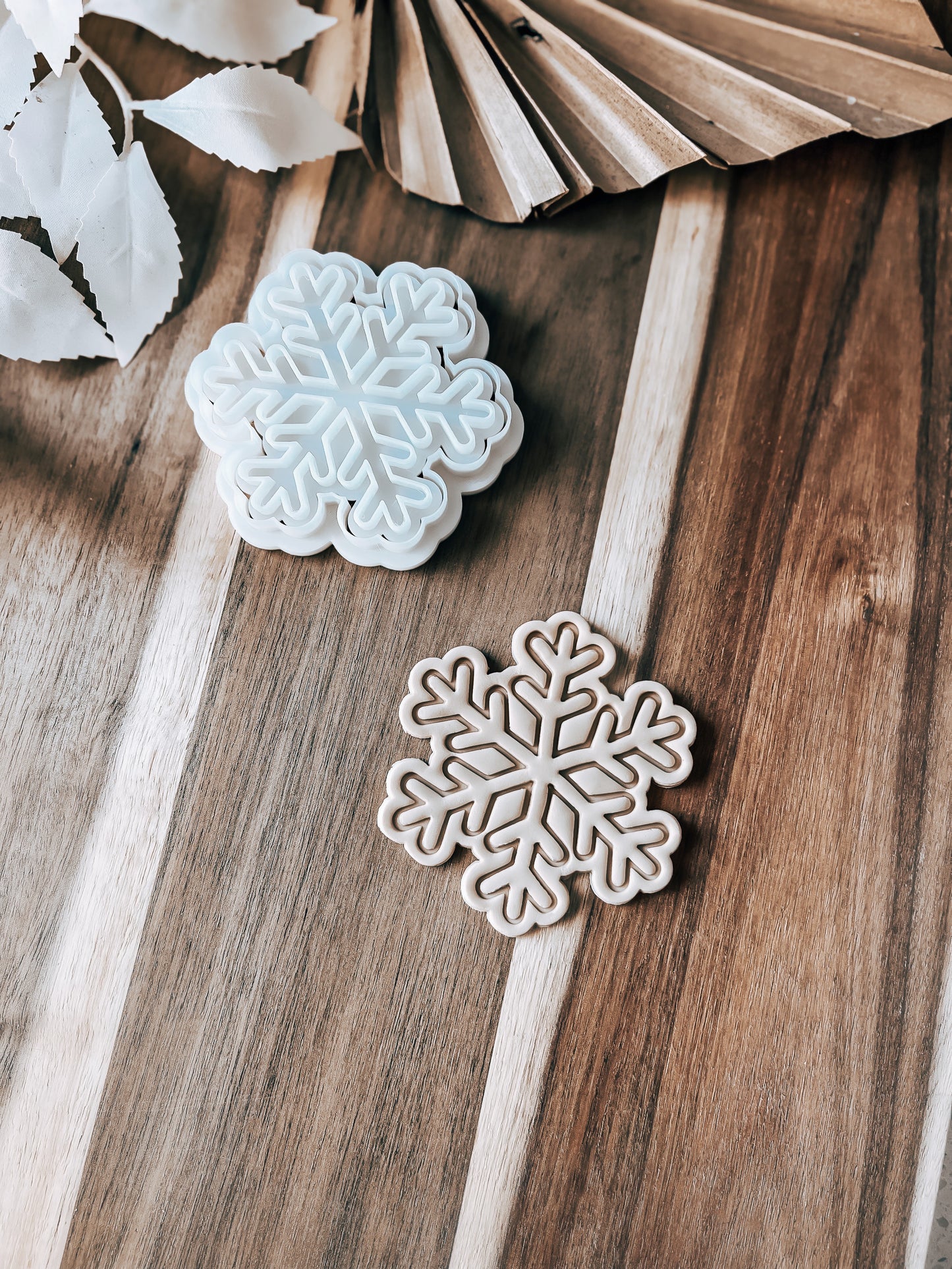 Snowflake - Cookie Cutter and Stamp - Fondant & Sugar Cookies