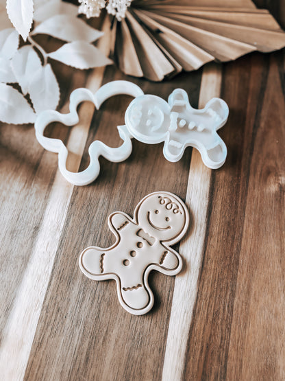 Gingerbread Man - Cookie Stamp and Cutter - Fondant & Sugar Cookies