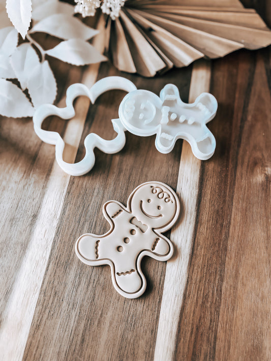 Gingerbread Man Cookie Stamp and Cutter - Premium Cutter and Stamp from O'Khach Baking Supplies - Just $18.99! Shop now at O'Khach Baking Supplies