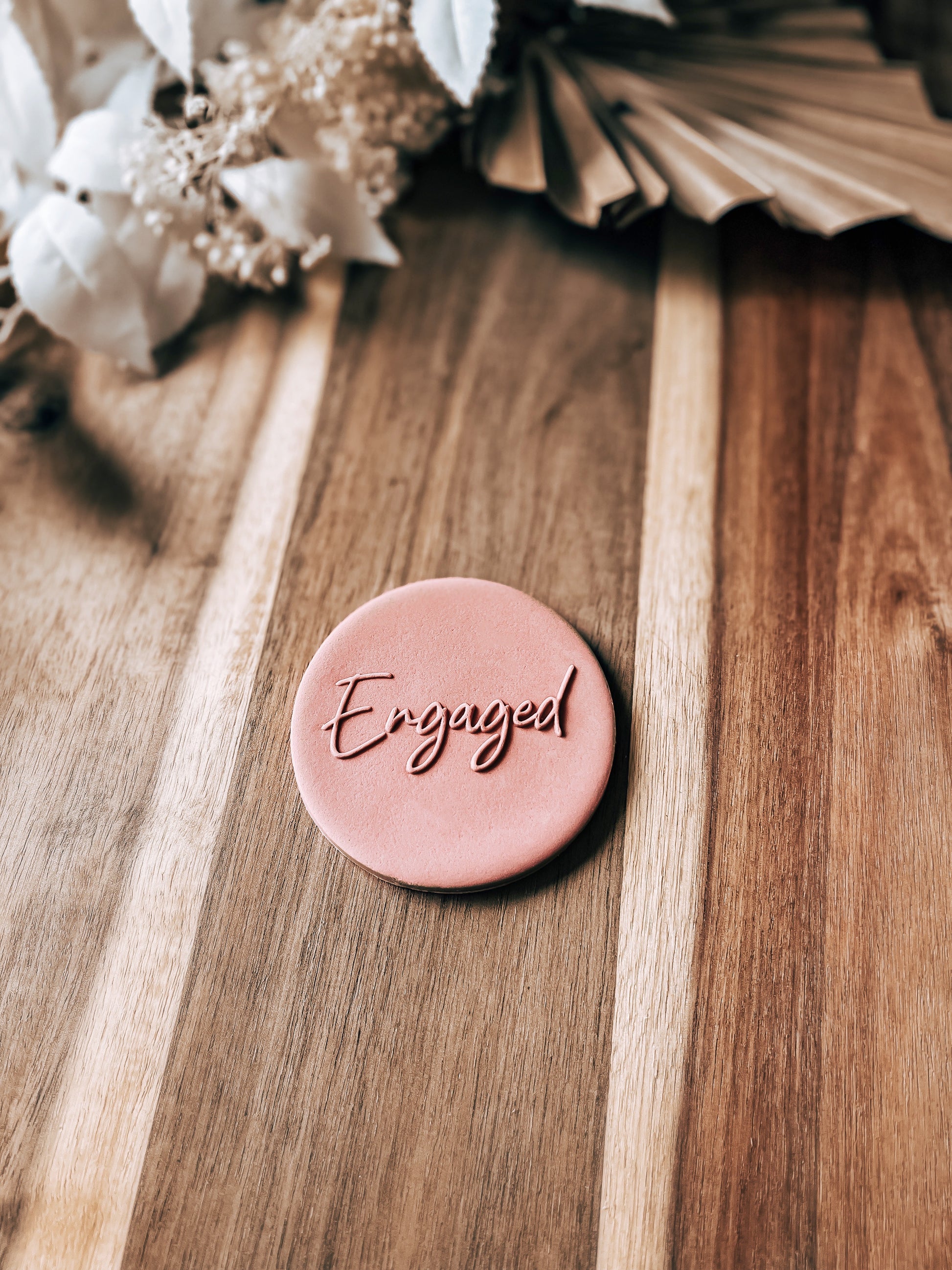 Engaged 'UP' Cookie Stamp - Premium Stamp from O'Khach Baking Supplies - Just $19.99! Shop now at O'Khach Baking Supplies